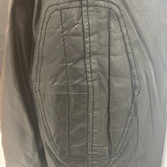 Andrew Marc : Black leather Moto jacket new without tags: stunning mint XL - Picture 8 of 8